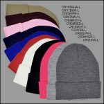 Unisex Acrylic Knit Long Beanie, Street Style, Multiple Colors,  (1 Dozen, 12 Pairs)