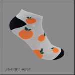 Women's Socks Spandex, Low Cut , Multi Color, Black H/T, Fruit Pattern, ASST ,(1 Dozen, 12 Pairs) - Image 7