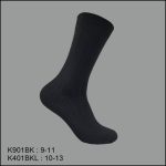 Men's Dress Socks, Crew, Nylon, Solid Black , (1 Dozen, 12 Pairs) - Image 2