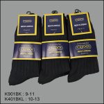 Men's Dress Socks, Crew, Nylon, Solid Black , (1 Dozen, 12 Pairs) - Image 3