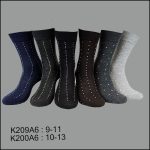 Men's Dress Socks, Crew, Assorted-6 Colors , (1 Dozen, 12 Pairs)