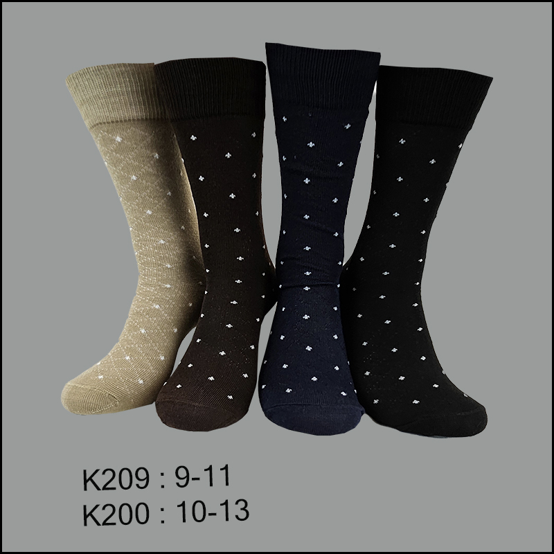 K209 -1 Men's Dress Socks, Crew, Assorted Color , (1 Dozen, 12 Pairs) - Image 1