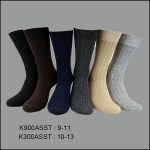 Men's Dress Socks, Crew, Nylon, Assorted Color , (1 Dozen, 12 Pairs)