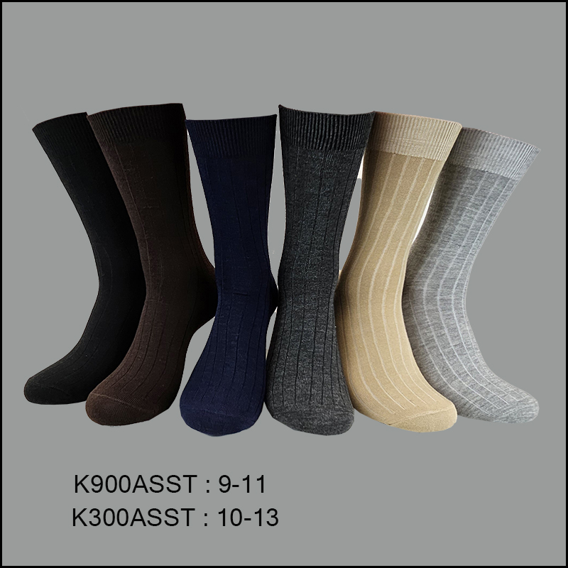 K900ASST-002 Men's Dress Socks, Crew, Nylon, Assorted Color , (1 Dozen, 12 Pairs) - Image 1