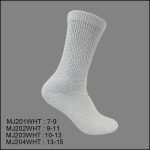 Diabetic Socks,Crew , Solid White , (1 Dozen, 12 Pairs) - Image 3