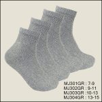 Diabetic Socks, Ankle , Solid Grey , (1 Dozen, 12 Pairs)