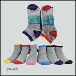 Women's Socks Spandex, Low Cut , Grey Color, Multi Color H/t, ASST ,(1 Dozen, 12 Pairs)