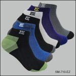 Unisex Comfortable Socks Spandex, Low Cut , Multi Color, Multi Color H/T, EZ Letter Pattern, ASST ,(1 Dozen, 12 Pairs)