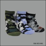 Comfortable Spandex Socks, Low Cut , Multi Color, Military Pattern, ASST ,(1 Dozen, 12 Pairs)