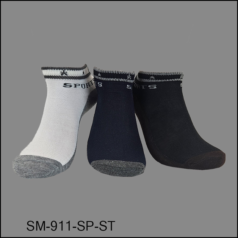 SM-911-SP-ST-001 Men's Socks Spandex, Low Cut , Multi Color, Grey Bottom, Sports / Stripe Pattern, ASST ,(1 Dozen, 12 Pairs) - Image 1