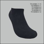 Unisex, All Age, Spandex Socks, Mid Low Cut , Solid Black, (1 Dozen, 12 Pairs) - Image 2