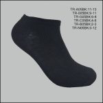 Unisex, All Age, Spandex Socks, Mid Low Cut , Solid Black, (1 Dozen, 12 Pairs)
