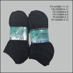Unisex, All Age, Spandex Socks, Mid Low Cut , Solid Black, (1 Dozen, 12 Pairs) - Image 4