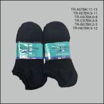 Unisex, All Age, Spandex Socks, Low Cut , Solid Black , (1 Dozen, 12 Pairs) - Image 3
