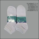 Unisex, All Age, Spandex socks , Mid Low Cut , Solid White , (1 Dozen, 12 Pairs) - Image 3