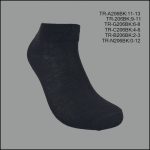 Unisex,  All Age, Spandex Socks, Ankle , Solid Black , (1 Dozen, 12 Pairs) - Image 2