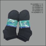 Unisex,  All Age, Spandex Socks, Ankle , Solid Black , (1 Dozen, 12 Pairs) - Image 3