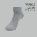 Spandex Socks, Ankle , Solid Grey , (1 Dozen, 12 Pairs) - Image 2