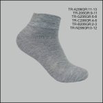 Spandex Socks, Ankle , Solid Grey , (1 Dozen, 12 Pairs)