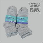 Spandex Socks, Ankle , Solid Grey , (1 Dozen, 12 Pairs) - Image 4