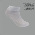 Unisex, All Age, Spandex Socks, Ankle , Solid White , (1 Dozen, 12 Pairs)