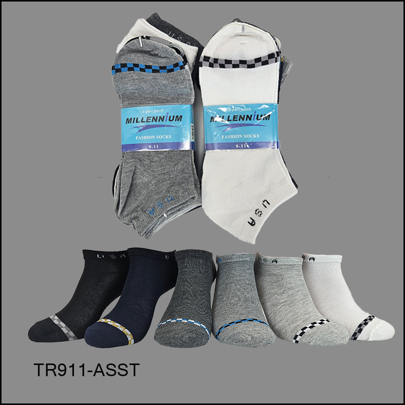 TR911-ASST Women's Socks Spandex, Low Cut , Multi Color, USA/Stripe, ASST ,(1 Dozen, 12 Pairs) - Image 1