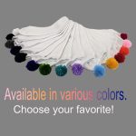 Pom-Pom Low Cut Socks for Woman, Cotton, White Solid Color , Charcoal Pom-Pom , (1 Dozen, 12 pieces) - Image 2