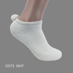 Pom-Pom Low Cut Socks for Woman, Cotton, White Solid Color , White Pom-Pom , (1 Dozen, 12 pieces) - Image 3