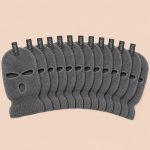 Men’s Grey 3-Hole Knit Balaclava Ski Mask – Full Face & Neck Cover - Image 3