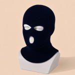 Men’s Navy 3-Hole Knit Balaclava Ski Mask – Full Face & Neck Cover