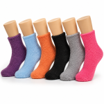 Women’s Cozy Fuzzy Socks – Asst. Solid Colors - Image 3